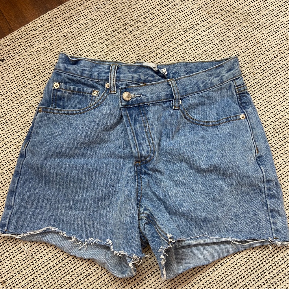 Asymmetrical High Waisted Shorts